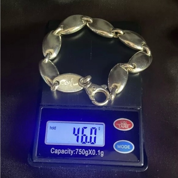 Tiffany’s Rare Pebble Link Sterling Silver 925 Bracelet and Earrings Set - Picture 9 of 10